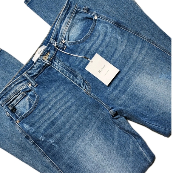 NWT KanCan Luke High Rise Flare Jeans Women's 31" Distressed Faded Stretch NEW! - Picture 4 of 10